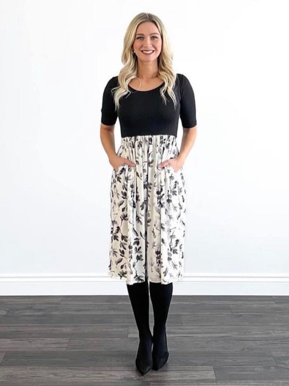 Buttercream Clothing Floral Bamboo Sundae Dress with pockets